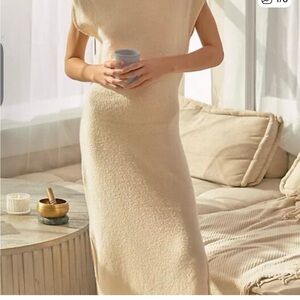 Anthropologie Ivory Midi Dress